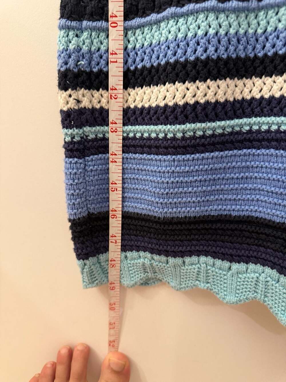 Haute Hippie Style Women's Blue Multi-Color Striped Crochet Knit Sleeveless Body - Picture 7 of 10